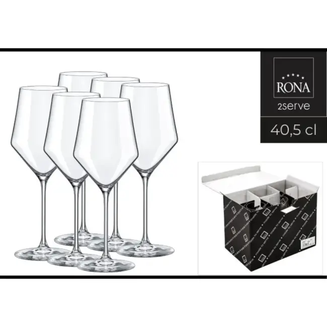 Rona Edge prémium fehérboros pohárkészlet  40,5 cl