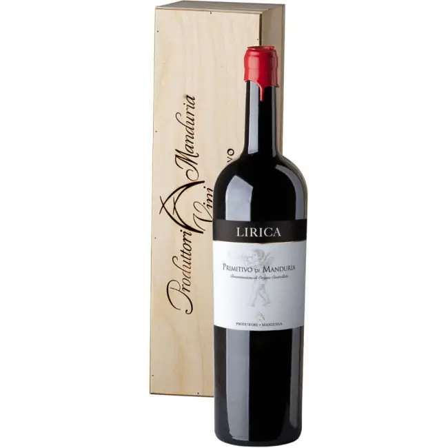 Consorzio Manduria Lirica Primitivo di Manduria 2022 Jeroboam Díszdobozban